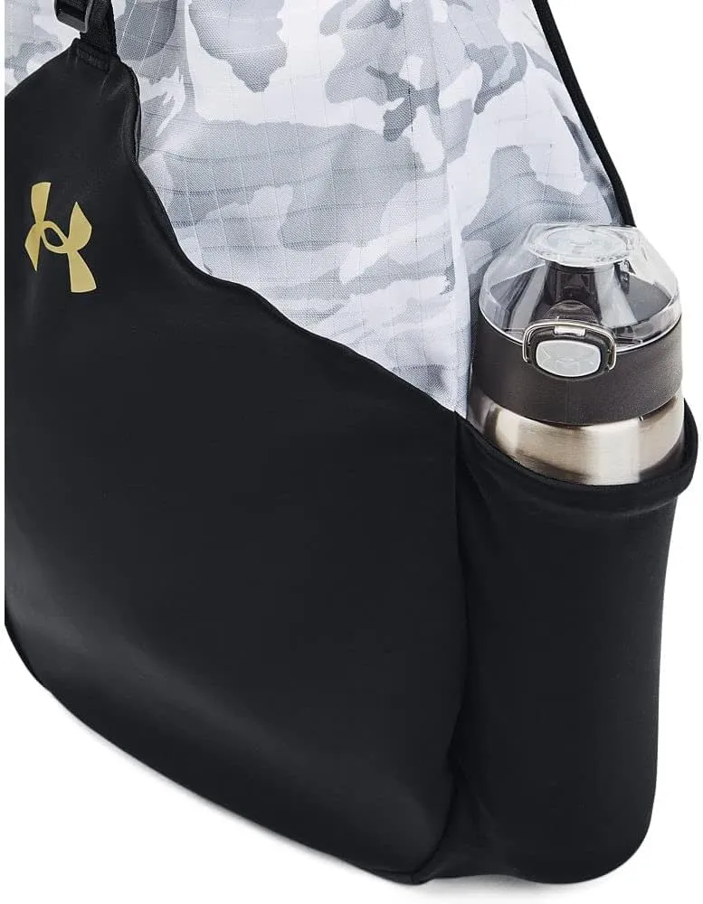 Under Armour Unisex Flex Sling Bag, White (101)/Metallic Gold, One Size Fits All
