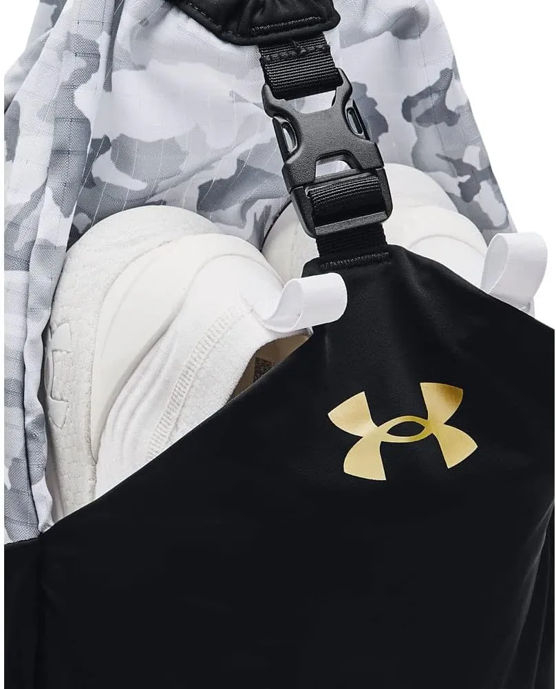 Under Armour Unisex Flex Sling Bag, White (101)/Metallic Gold, One Size Fits All
