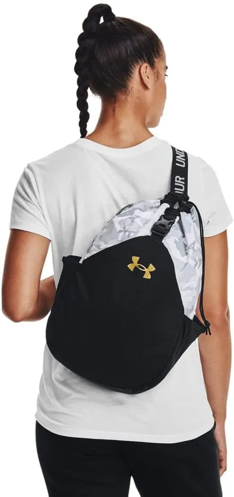 Under Armour Unisex Flex Sling Bag, White (101)/Metallic Gold, One Size Fits All