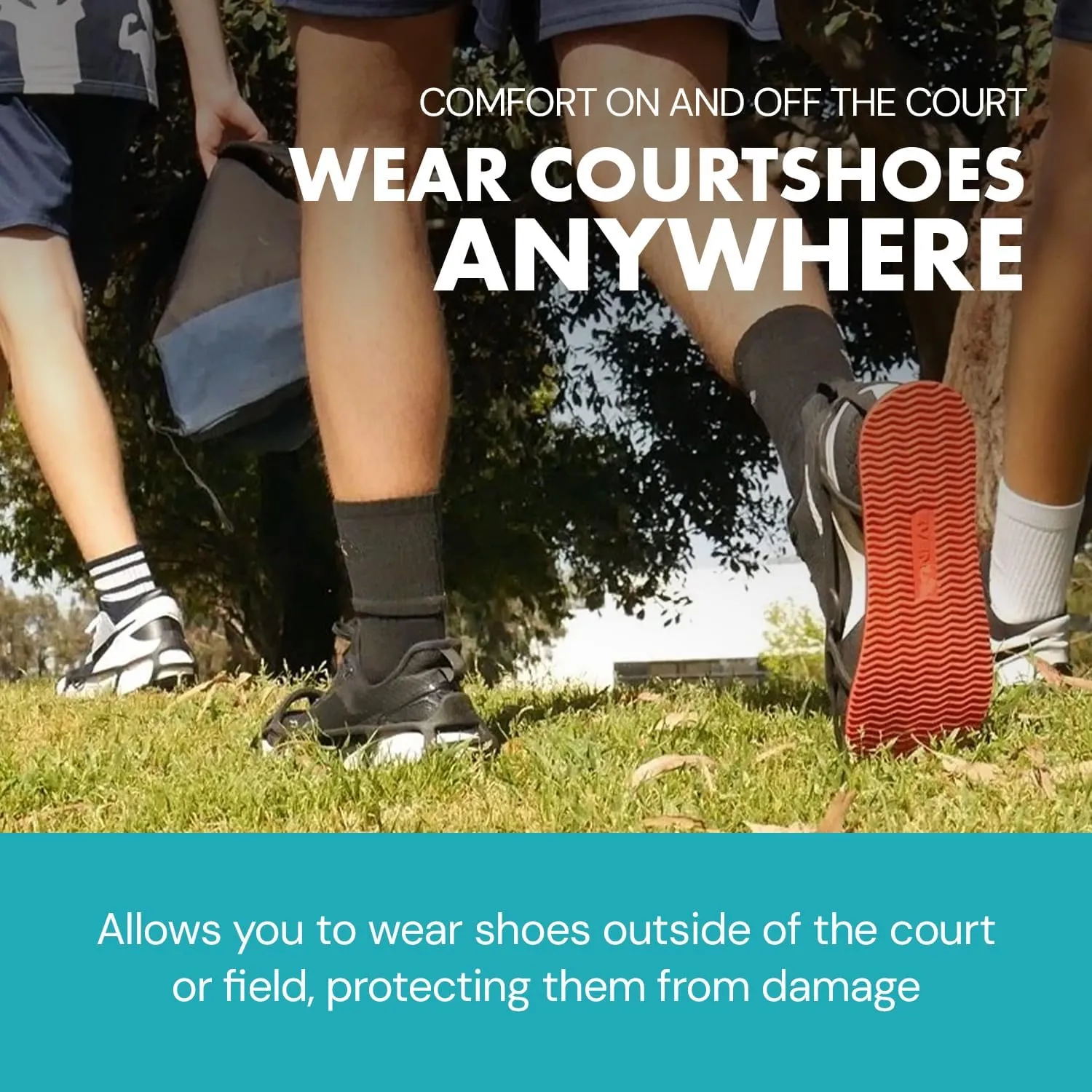 Undershoe Non-Slip Guards for Athletic Shoes & Cleats, Shoe Protective Covers, Court & Field Shoe Grips, Prevents Damage & Slips, Small