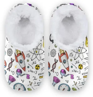 Unisex Fuzzy House Slippers Memory Foam Warm Slip Shoes Fur Lining M-XXL