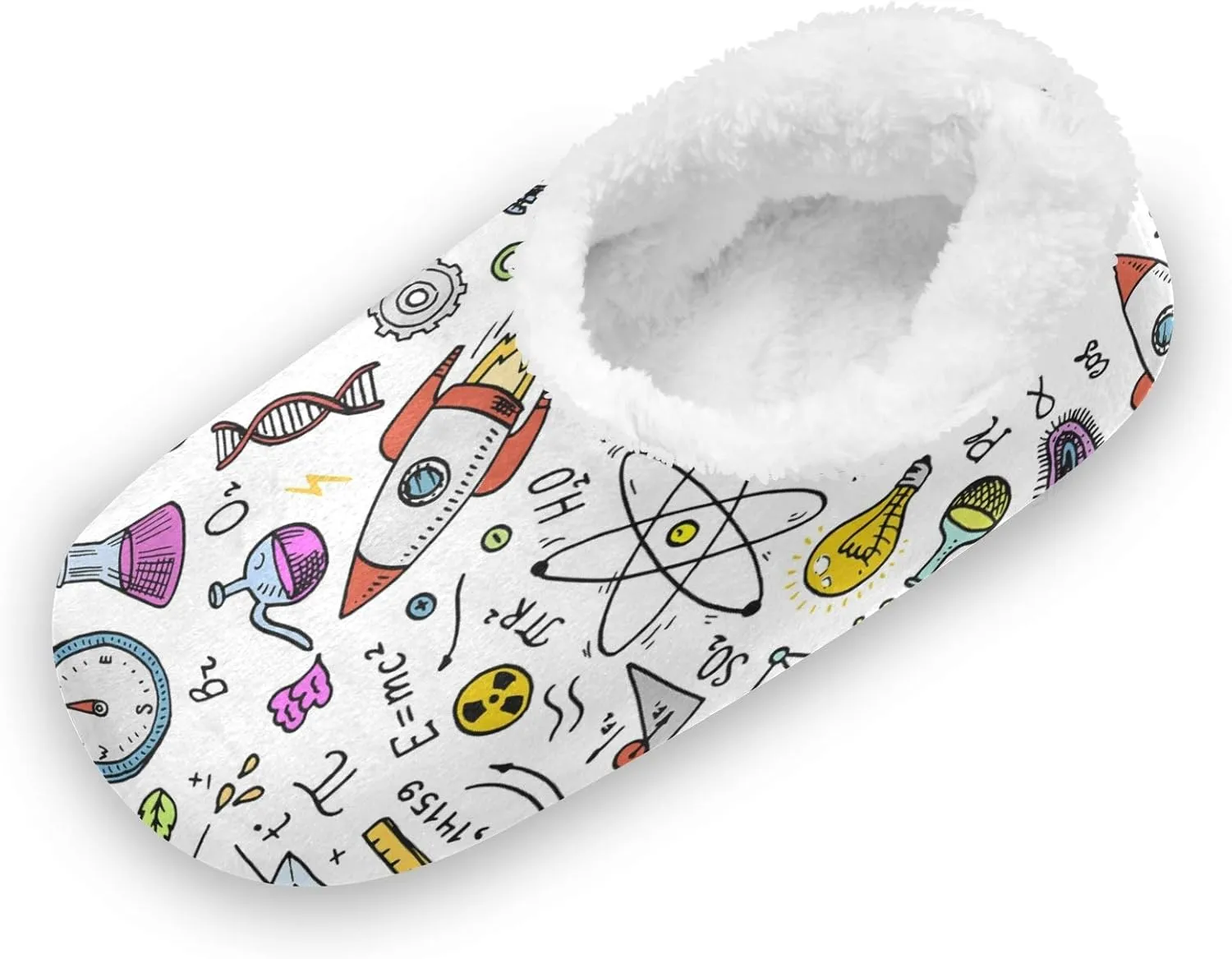 Unisex Fuzzy House Slippers Memory Foam Warm Slip Shoes Fur Lining M-XXL