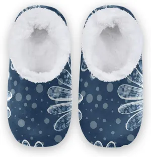 Unisex Fuzzy House Slippers Memory Foam Warm Slip Shoes Fur Lining M-XXL