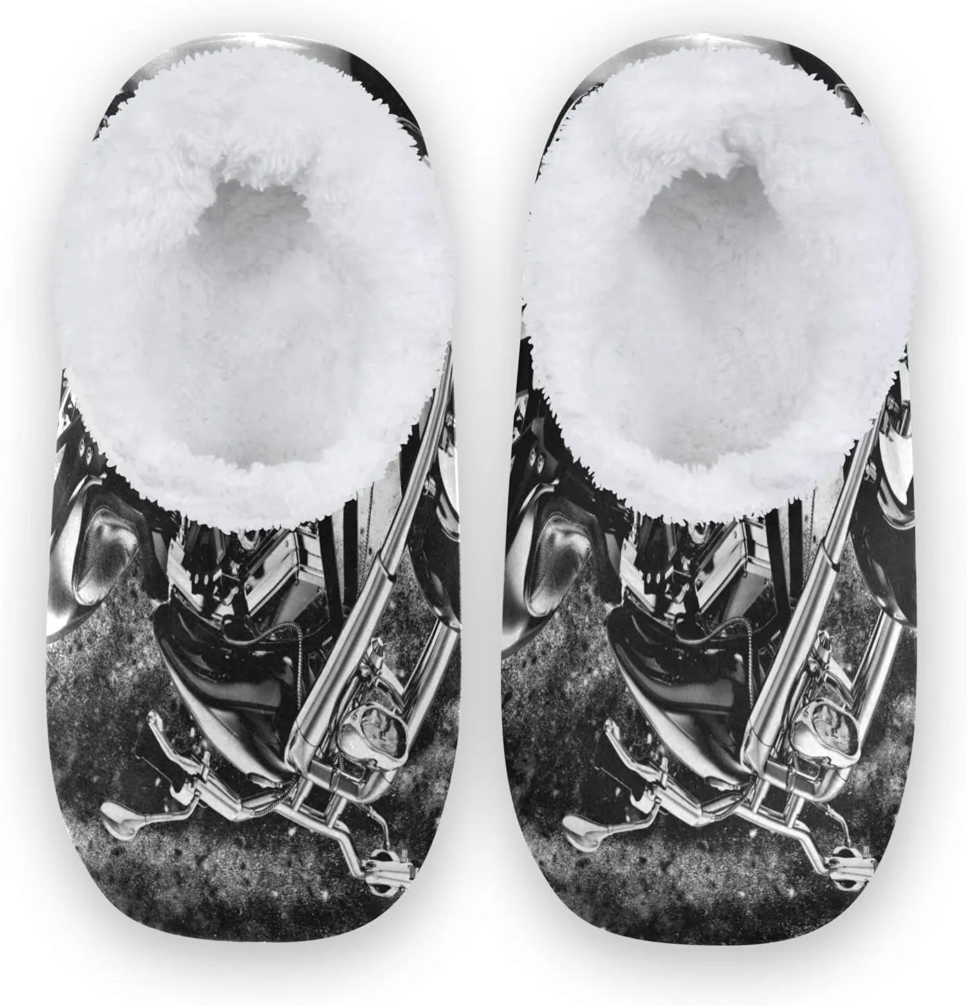 Unisex Fuzzy House Slippers, Warm Fur Lining Shoes, Non-Slip Memory Foam Slippers M-XXL