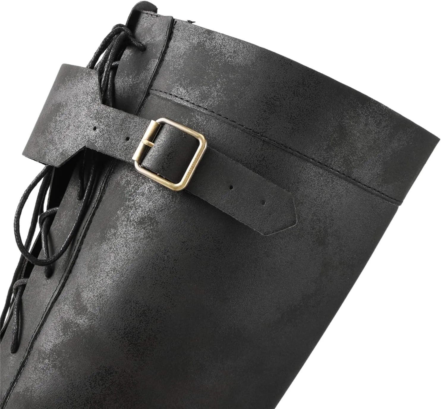 Unisex Pirate Boots Covers, Medieval Renaissance PU Leather Steampunk Boots Covers for Halloween Costume