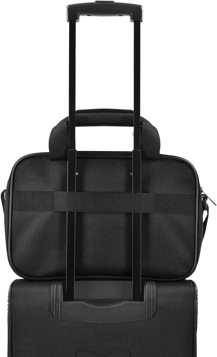 U.S. Traveler Lightweight Rolling 20" Carry On Luggage Softside Suitcase, Black, 4 Wheel