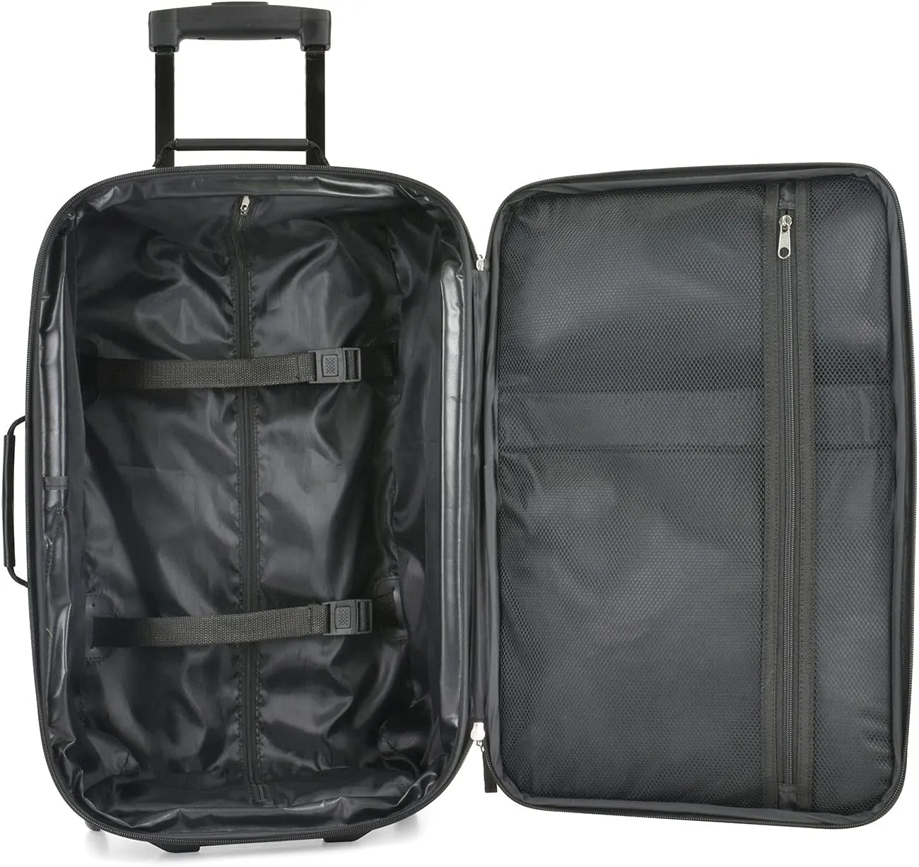 U.S. Traveler Rio Lightweight Carry-On Suitcase 20" Softside Expandable Design, Durable, Business and Travel, Evergreen, Set