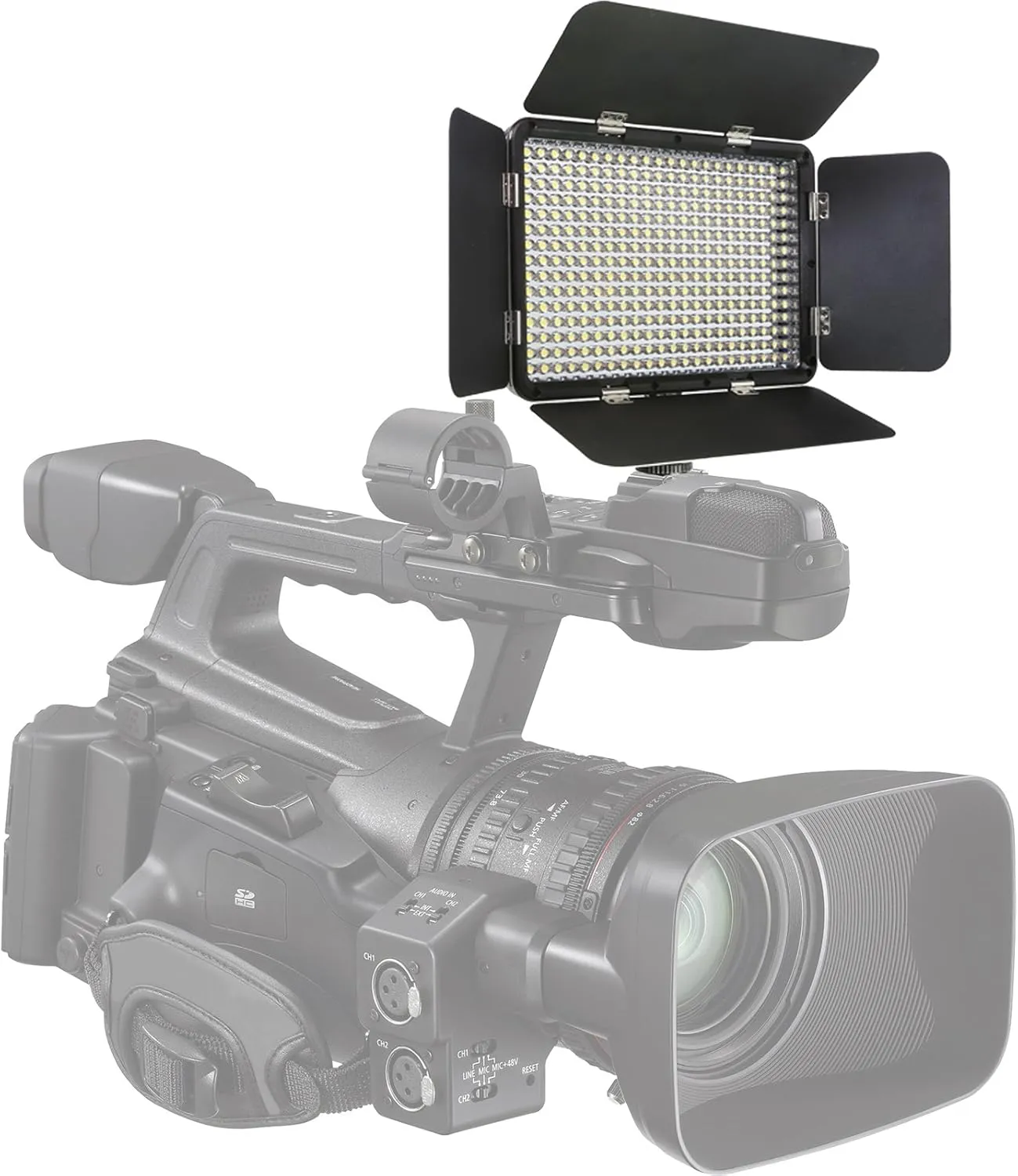 Vidpro LED-330 Photo and Video Light Kit - On Camera Panel LED Light - Adjustable and Dimmable Light Fits Cameras Video Camcorders and DLSR w/Hot Shoe Includes Rechargeable Battery Diffuser and More