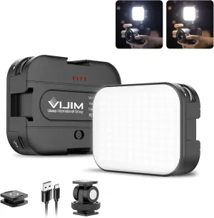 VIJIM VL100C Bi-Color LED Video Light on Camera,Mini Rechargeable 2000mAh LED Camera Lights,CRI95  Dimmable 2500-6500K Ultra Bright Photo and Video Lighting,LED Fill Lamp