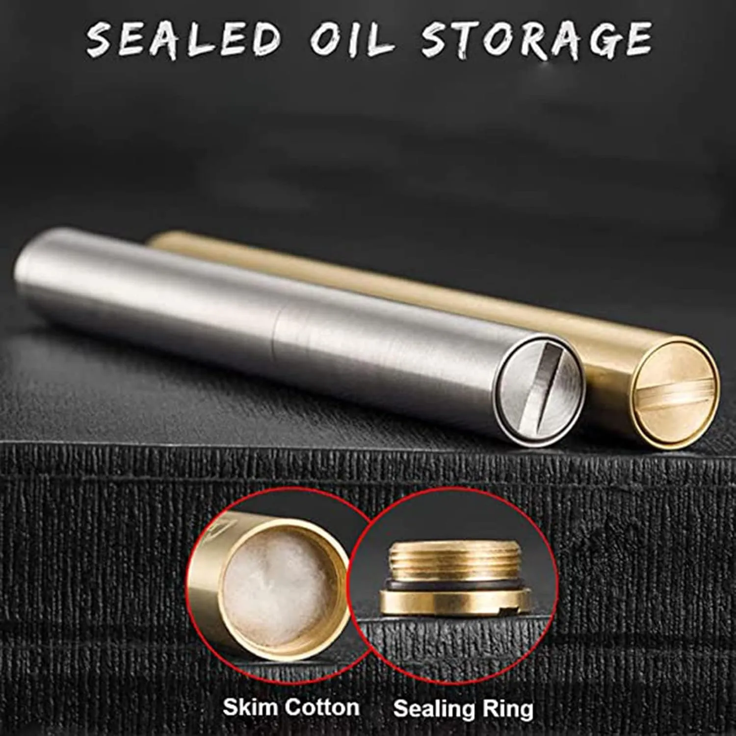 Vintage Nunchuk Kerosene Lighter Pure Copper Flint Lighter Windproof Cool Wheel Lighter Mini Portable Lighter Collection with Gift Box (Blue)