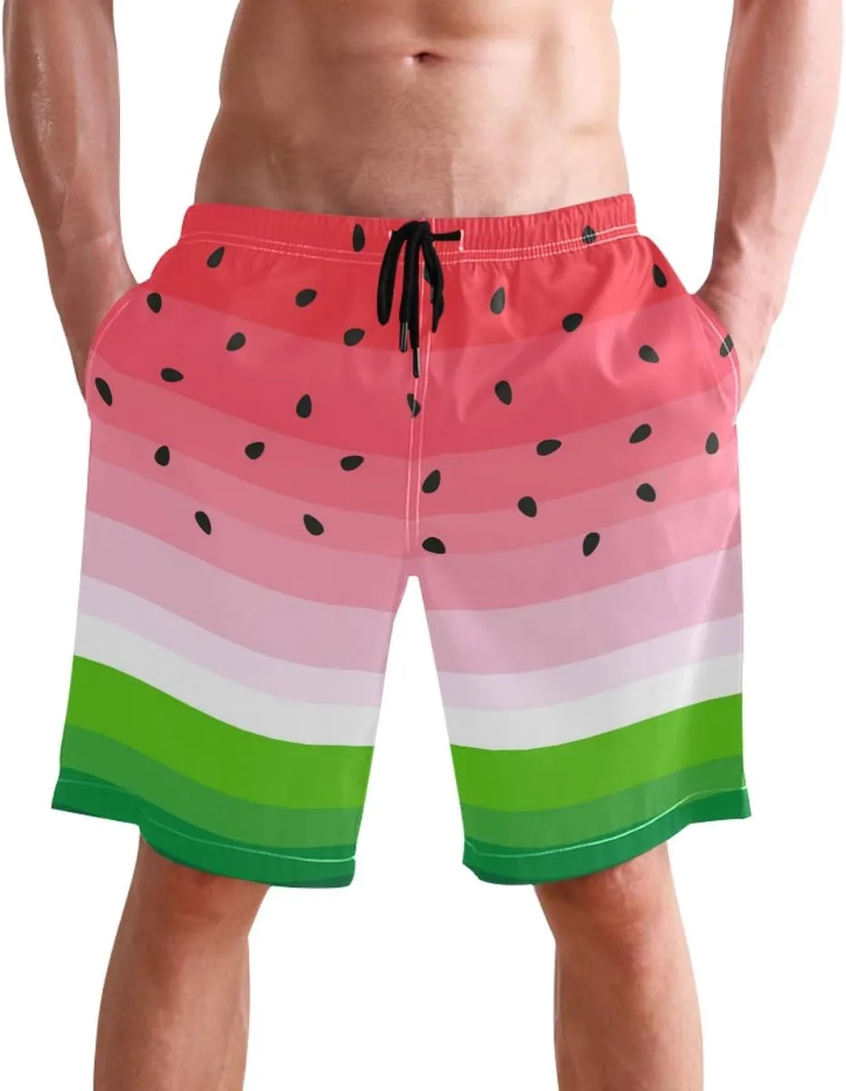 visesunny Stylish Mens Swim Trunks Quick Dry Beachwear Sports Swim Board Shorts Holiday Party Bathing Suits