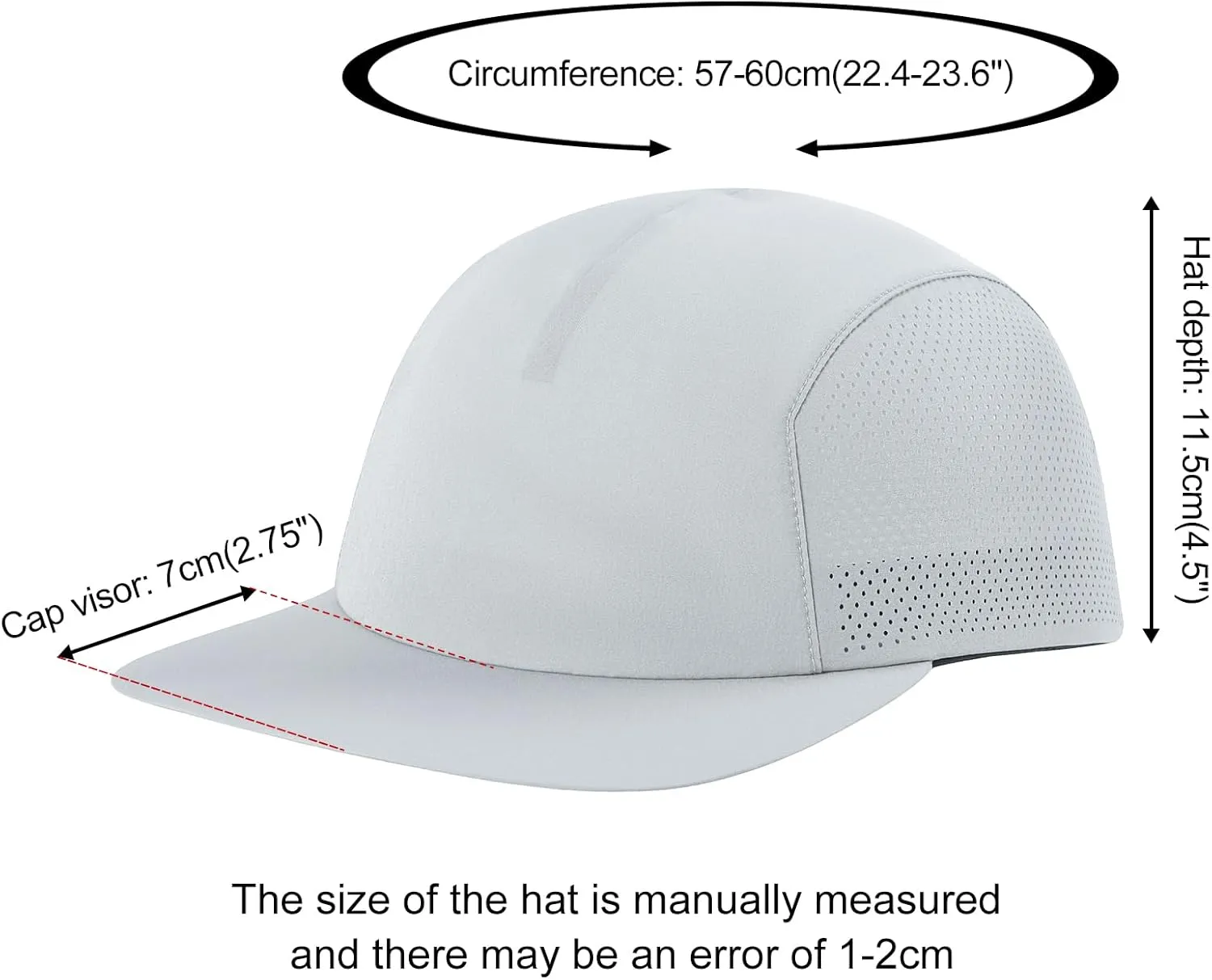 VOBOOM Unstructured Baseball Cap Flat Brim Quick Dry Outdoor Sports Hat for Men and Women