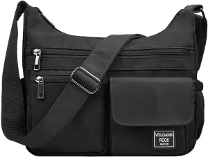 VOLGANIK ROCK Crossbody Bags for Women RFID Lightweight Travel Shoulder Bag Waterproof Nylon purses and handbags Pocketbook