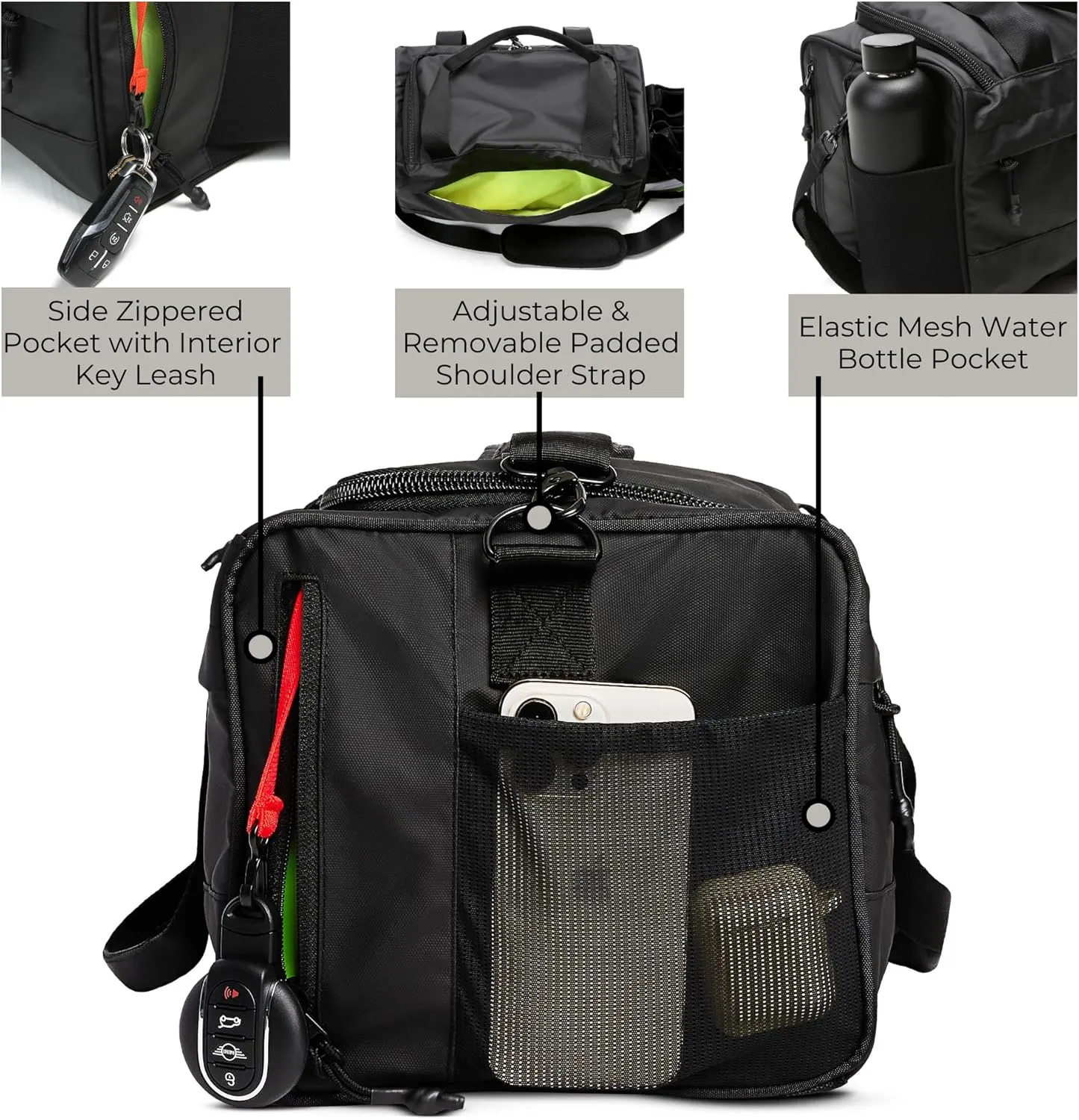 Vooray 22L Boost Duffel Bag – Small Travel & Sports Gym Bag for Women and Men with Shoe Pocket, Weekender for Overnight Football, Travel, Hospital Stays or Workout