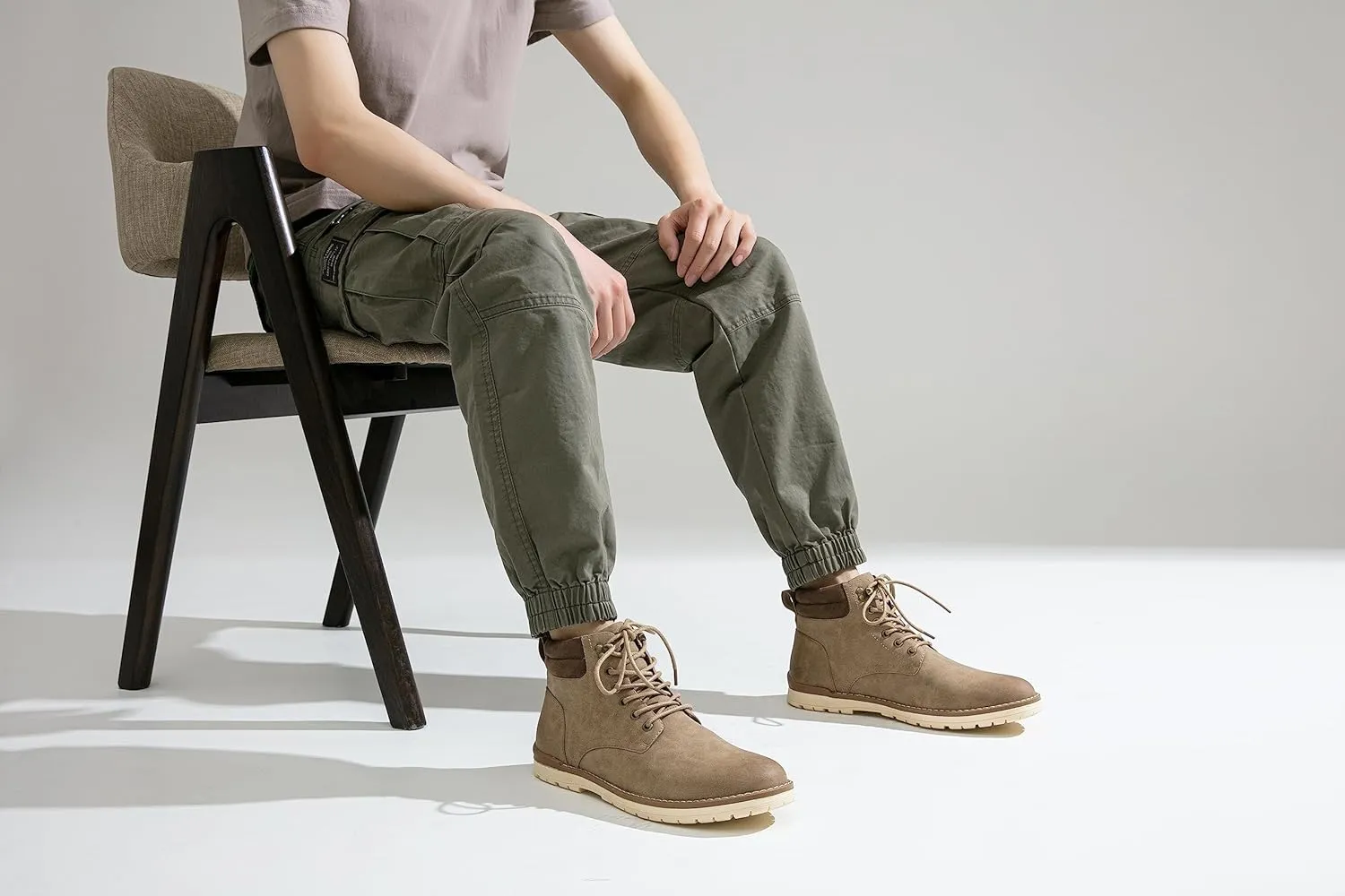 Vostey Men's Hiking Boots Waterproof Casual Chukka Boots for Men