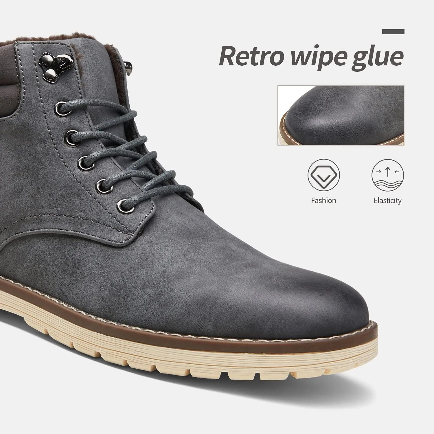 Vostey Men's Hiking Boots Waterproof Casual Chukka Boots for Men