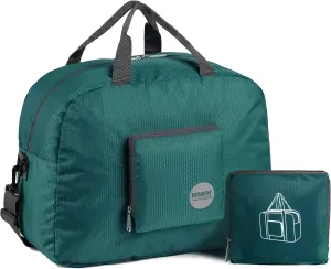 WANDF Foldable Travel Duffel Bag Luggage Sports Gym Water Resistant Nylon