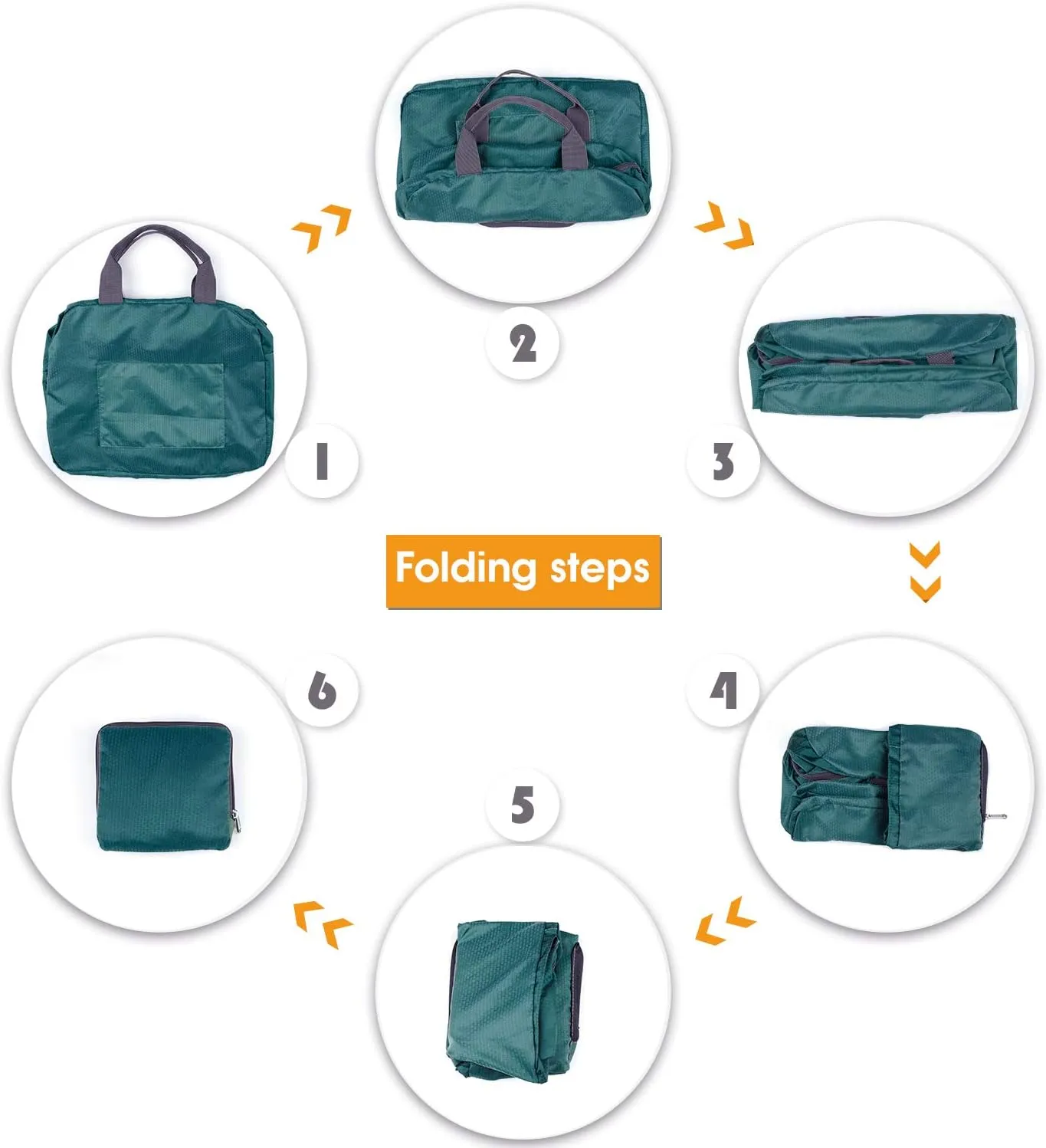 WANDF Foldable Travel Duffel Bag Luggage Sports Gym Water Resistant Nylon