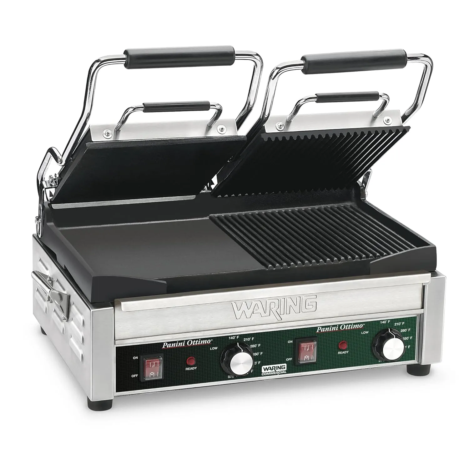 Waring Commercial WDG300 Panini Tostato Ottimo Dual Italian-Style Panini/Flat Grills, 240-volt