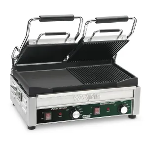 Waring Commercial WDG300 Panini Tostato Ottimo Dual Italian-Style Panini/Flat Grills, 240-volt