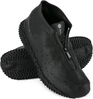 Waterproof Rain Shoe Covers, Silicone Overshoes with Zipper Non-slip Galoshes for Men and Women