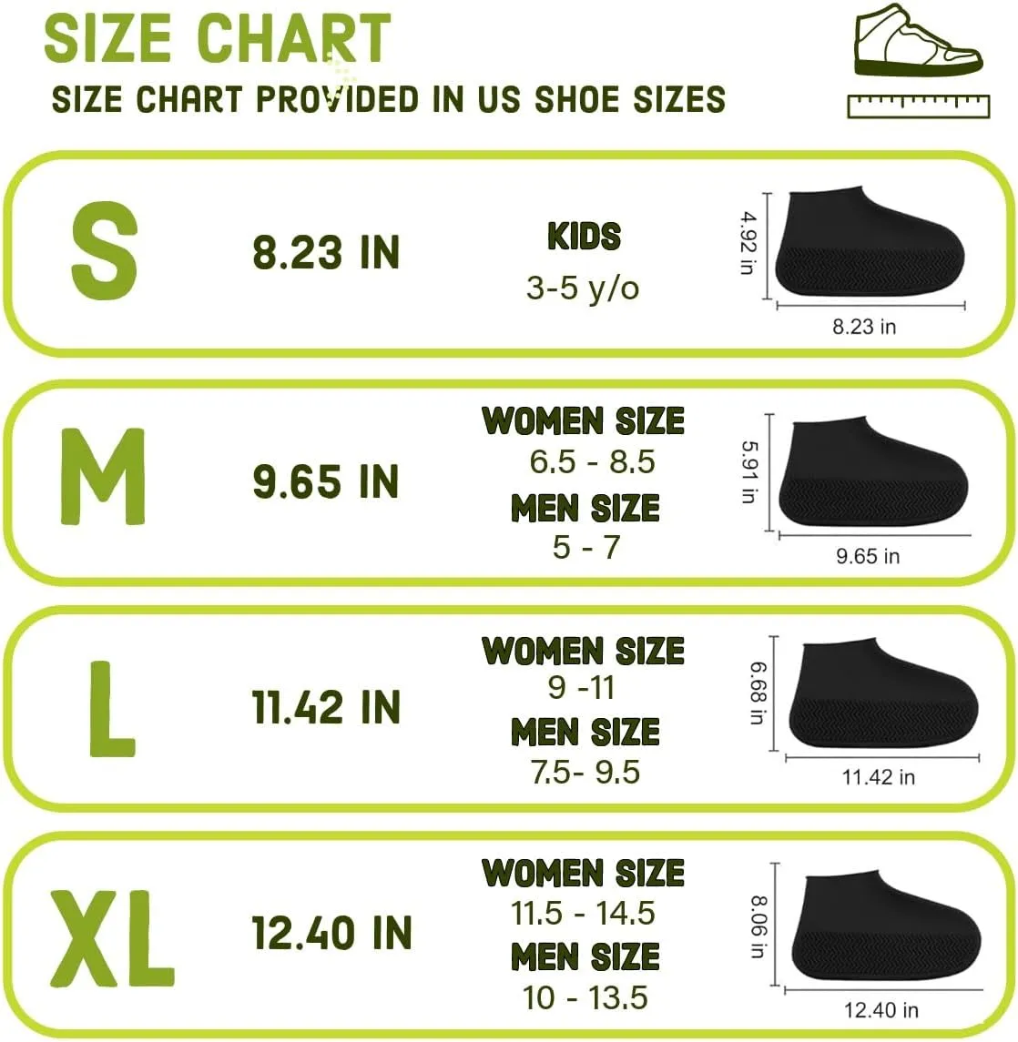 Waterproof Shoe Covers Reusable Rain Shoe Cover Silicone Magic Shoe Running Cover Work Rubber Protector