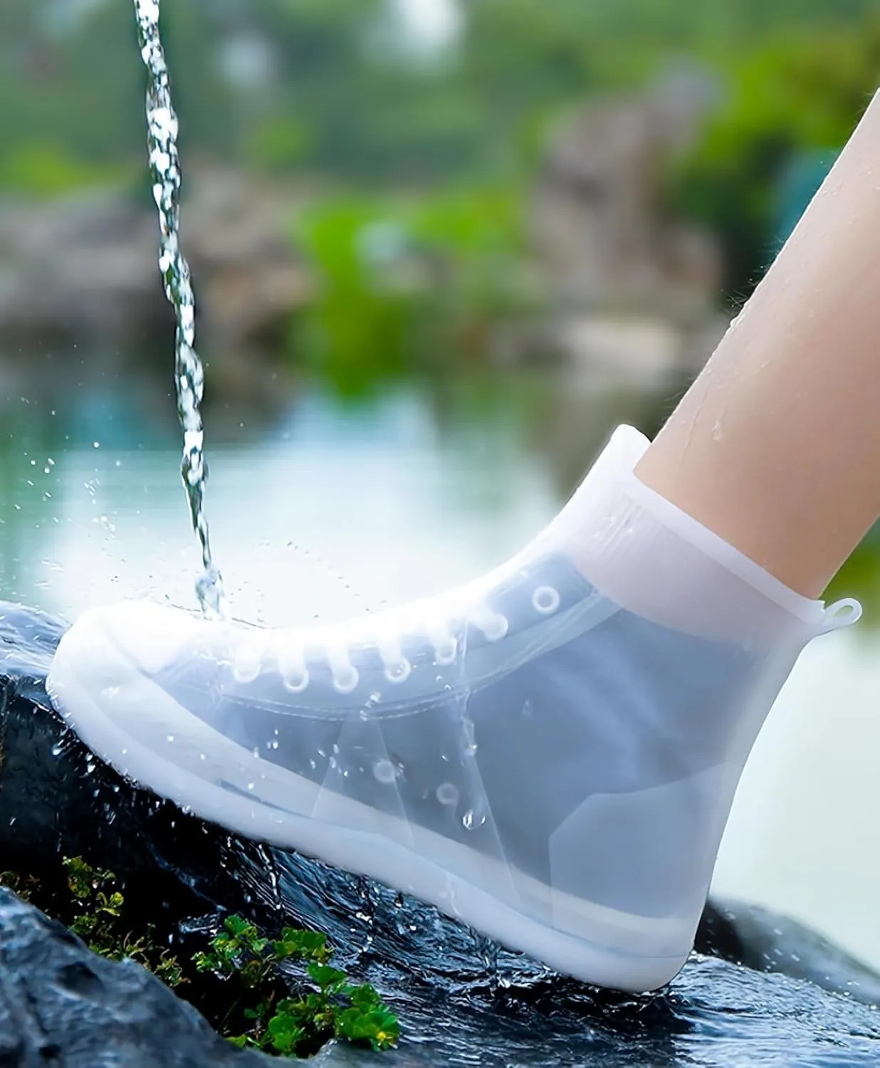 Waterproof Shoe Covers, Reusable Shoe Covers Non-Slip Shoes Boots for Outdoor Cycling Camping Fishing Travel