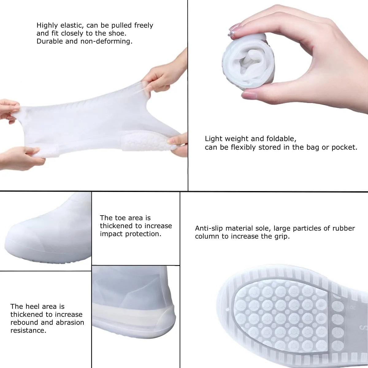 Waterproof Shoe Covers, Reusable Shoe Covers Non-Slip Shoes Boots for Outdoor Cycling Camping Fishing Travel