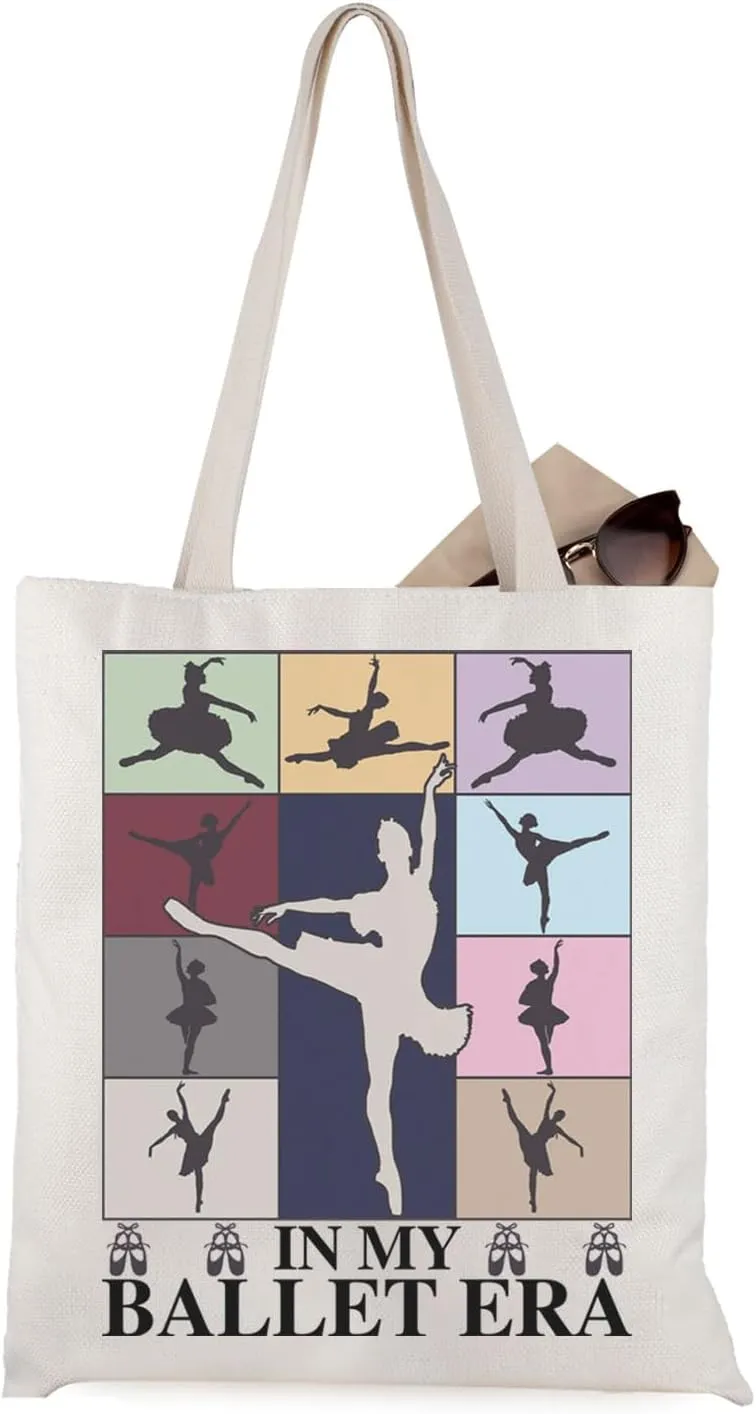 WCGXKO Dancing Lover Gift Ballet Gift In My Ballet Era Tote Bag Ballerina Gift Dance Team Gift Ballet Lover Gift