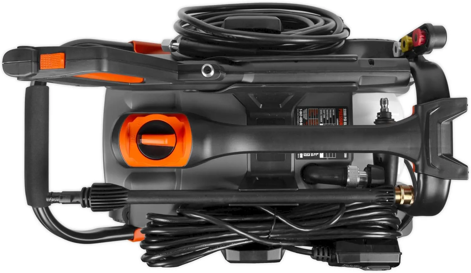 WEN 2200 PSI Electric Pressure Washer, 1.65 GPM with Onboard Detergent Tank (PW2200)