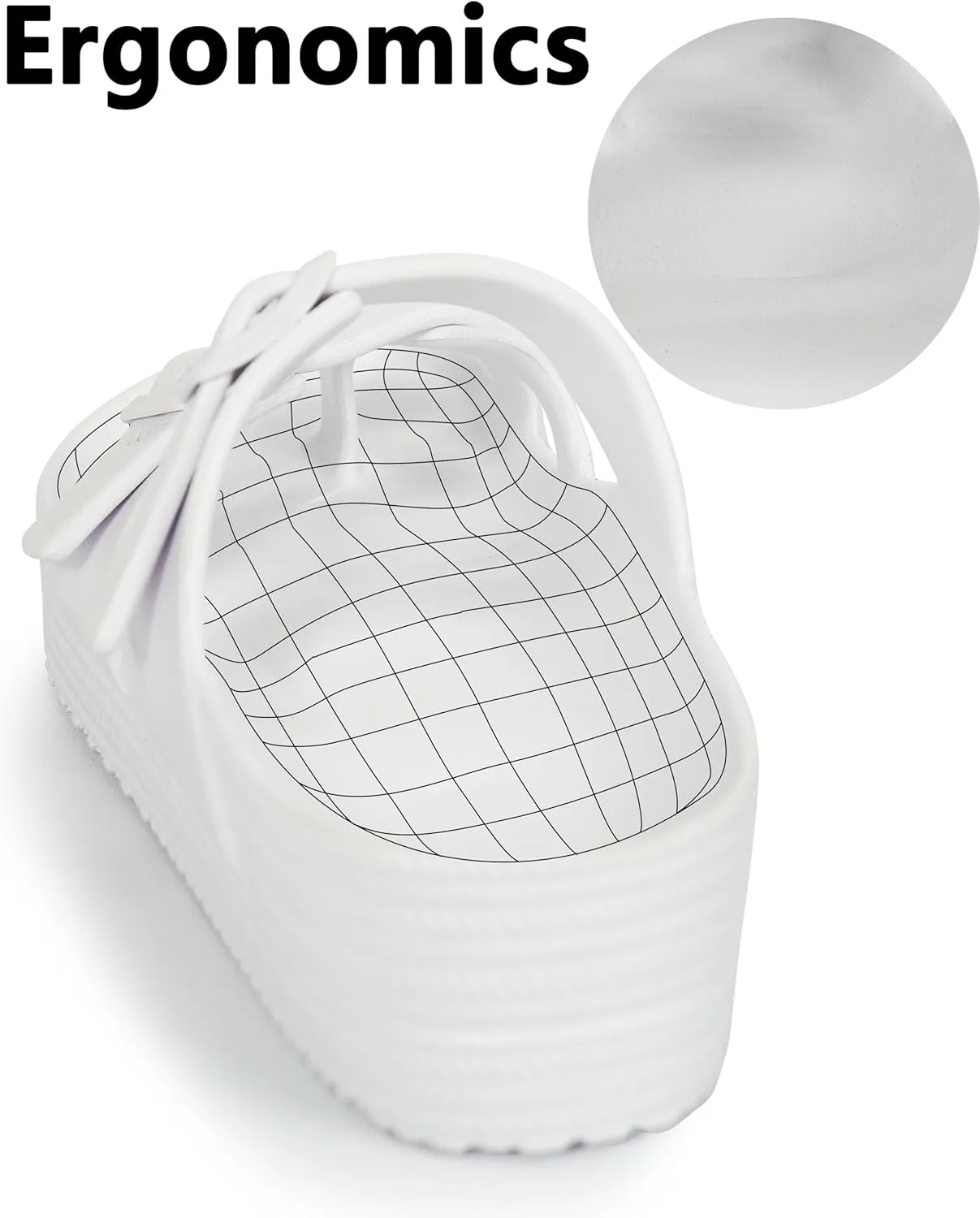 Weweya Womens Sandal with Arch Support - Adjustable Buckle Straps Beach Slides - Summer Lightweight Flip Flops Sandals