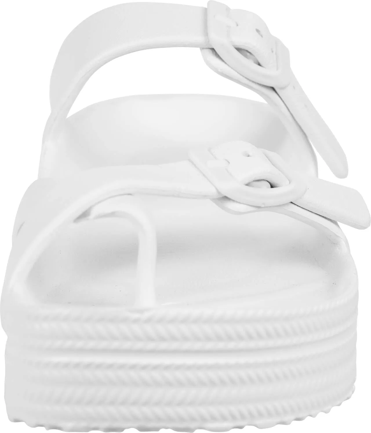 Weweya Womens Sandal with Arch Support - Adjustable Buckle Straps Beach Slides - Summer Lightweight Flip Flops Sandals