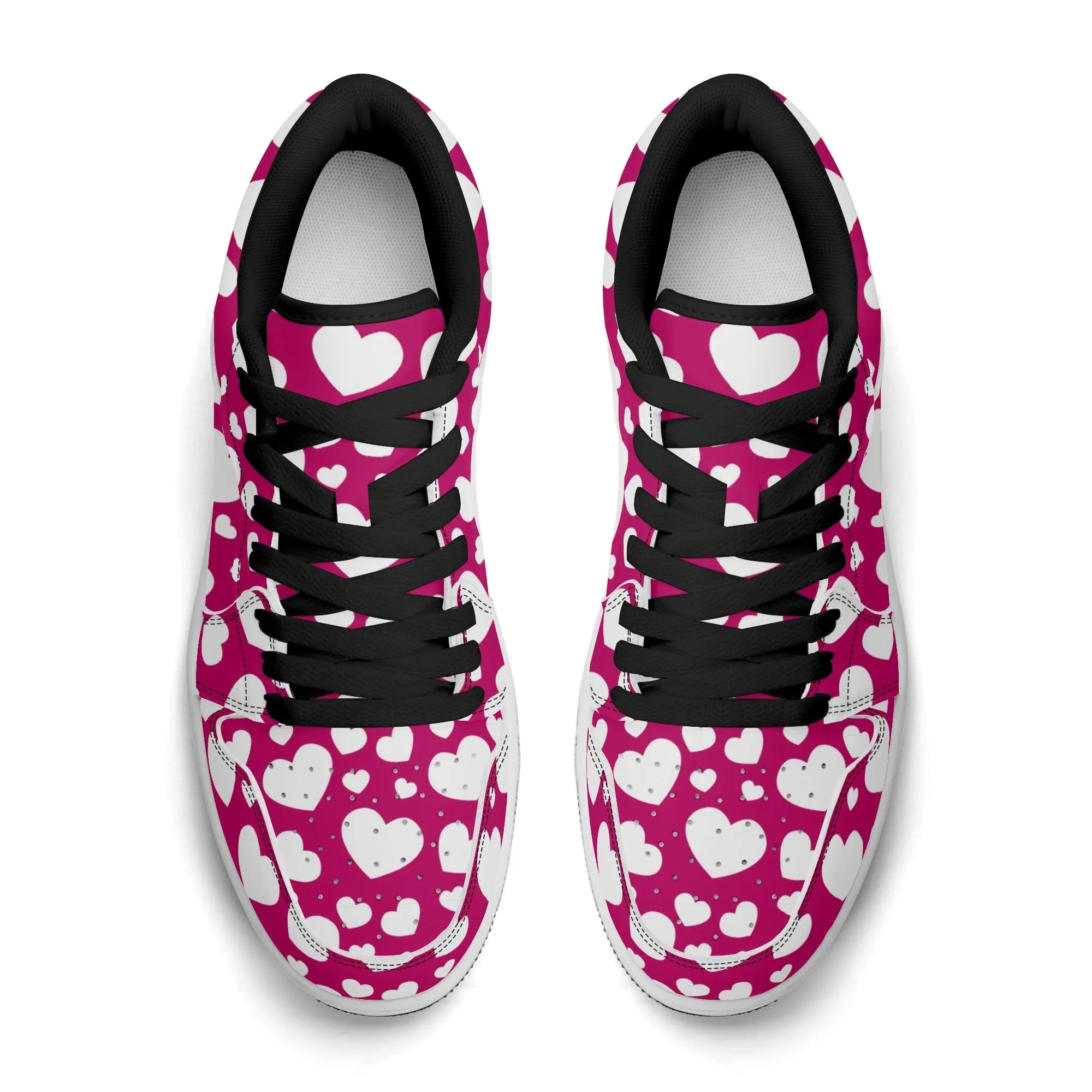 White Hearts Low Top Leder Sneaker für Damen