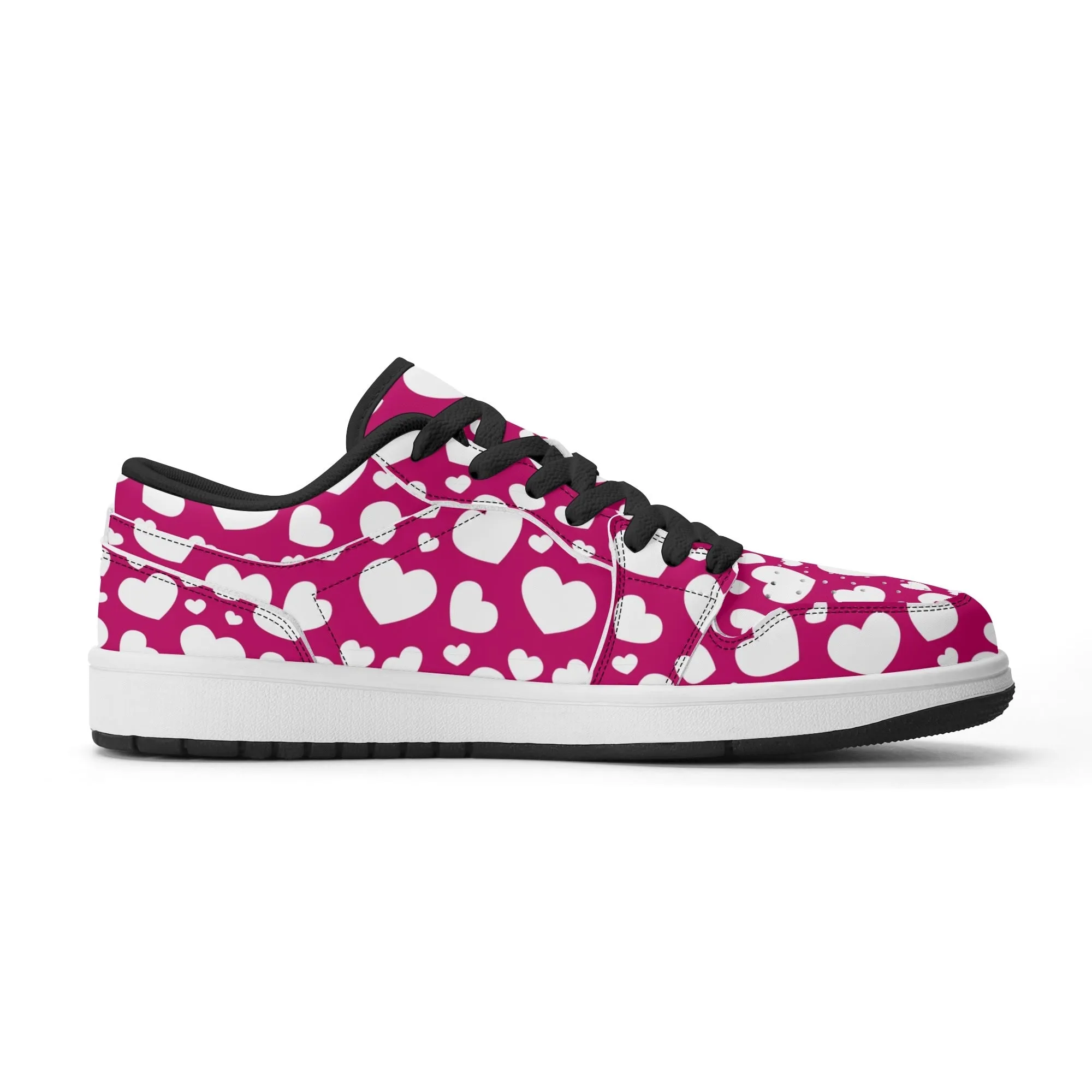 White Hearts Low Top Leder Sneaker für Damen