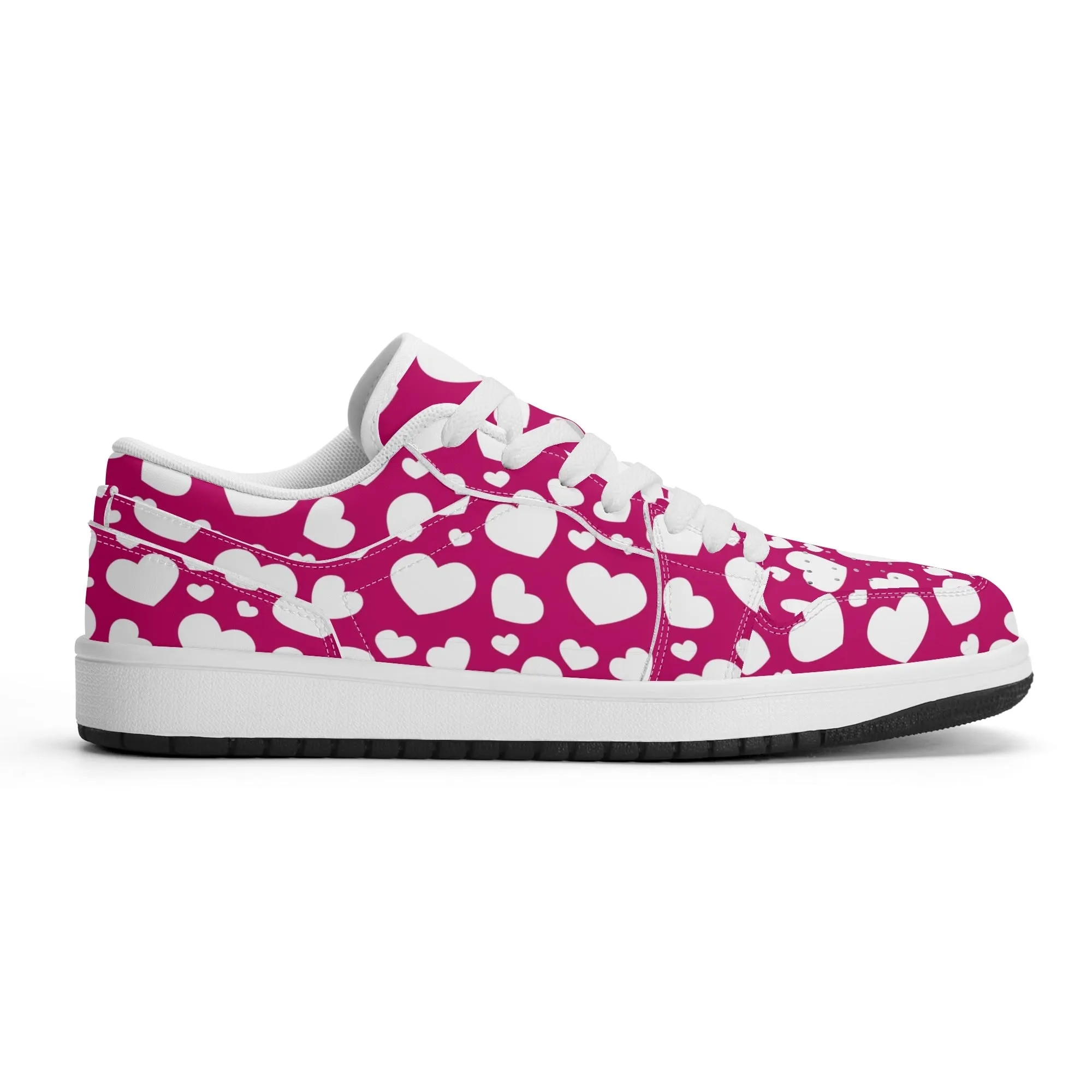 White Hearts Low Top Leder Sneaker für Damen