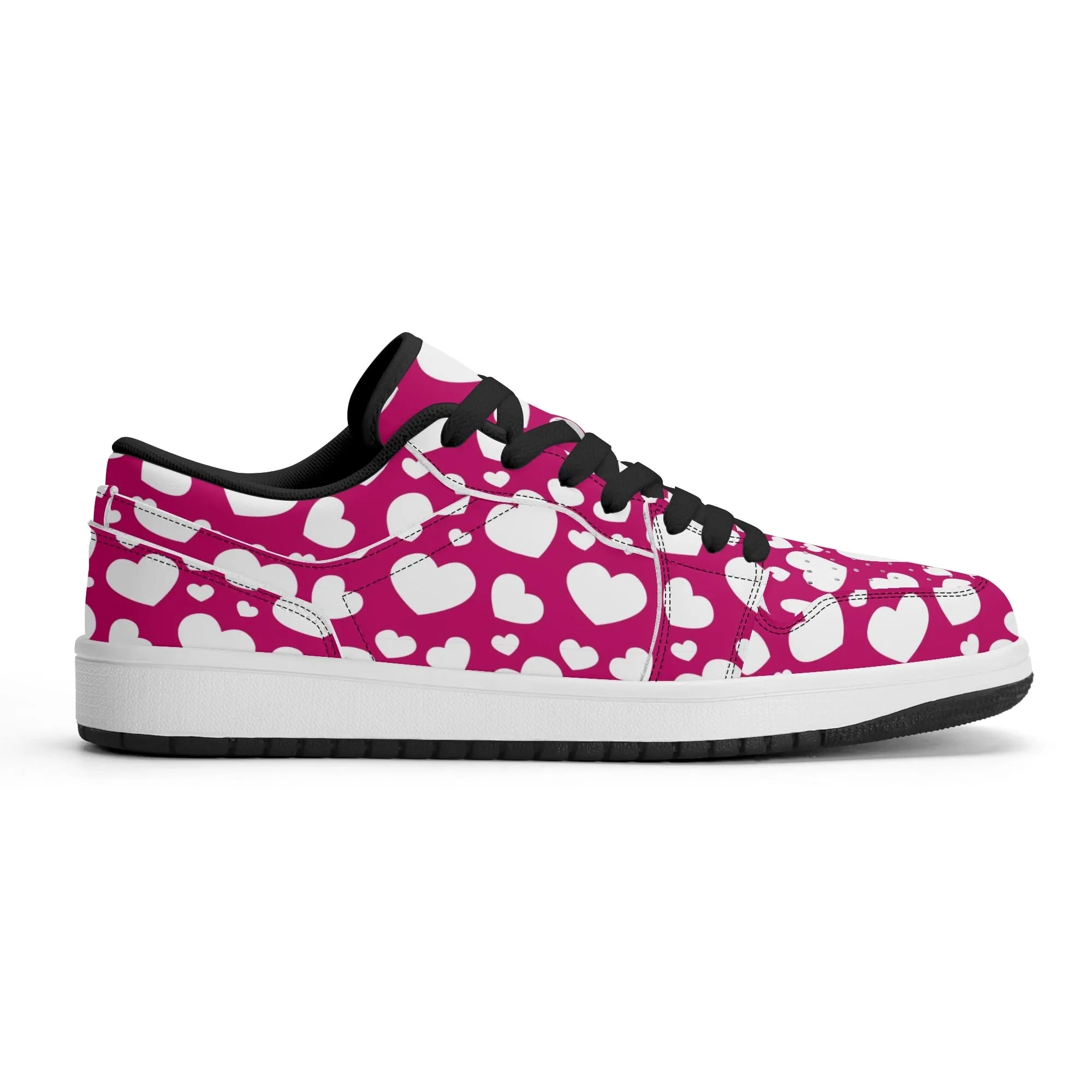 White Hearts Low Top Leder Sneaker für Damen