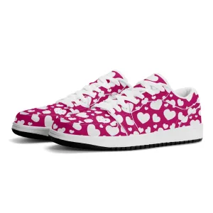 White Hearts Low Top Leder Sneaker für Damen