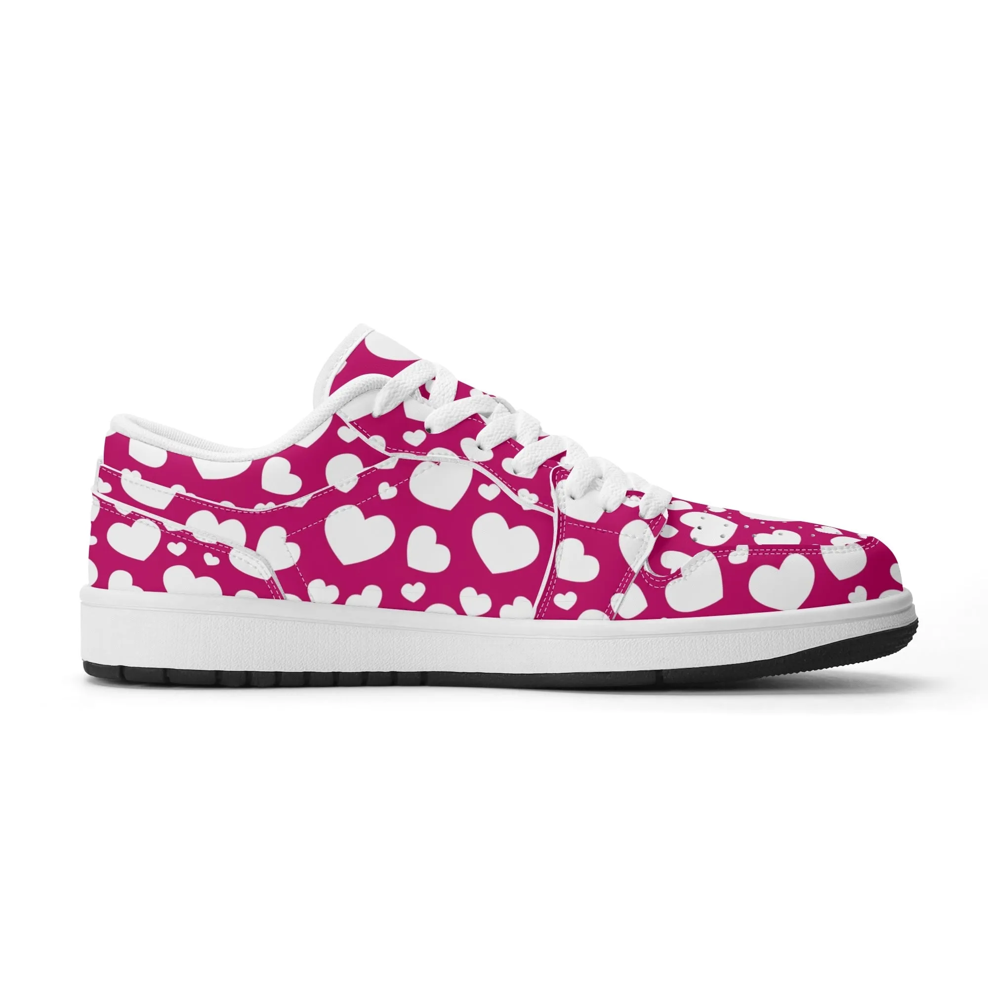 White Hearts Low Top Leder Sneaker für Damen