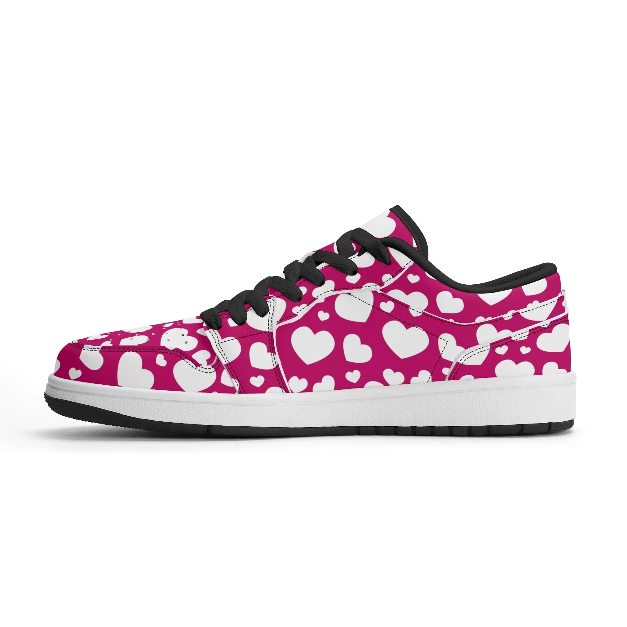 White Hearts Low Top Leder Sneaker für Damen