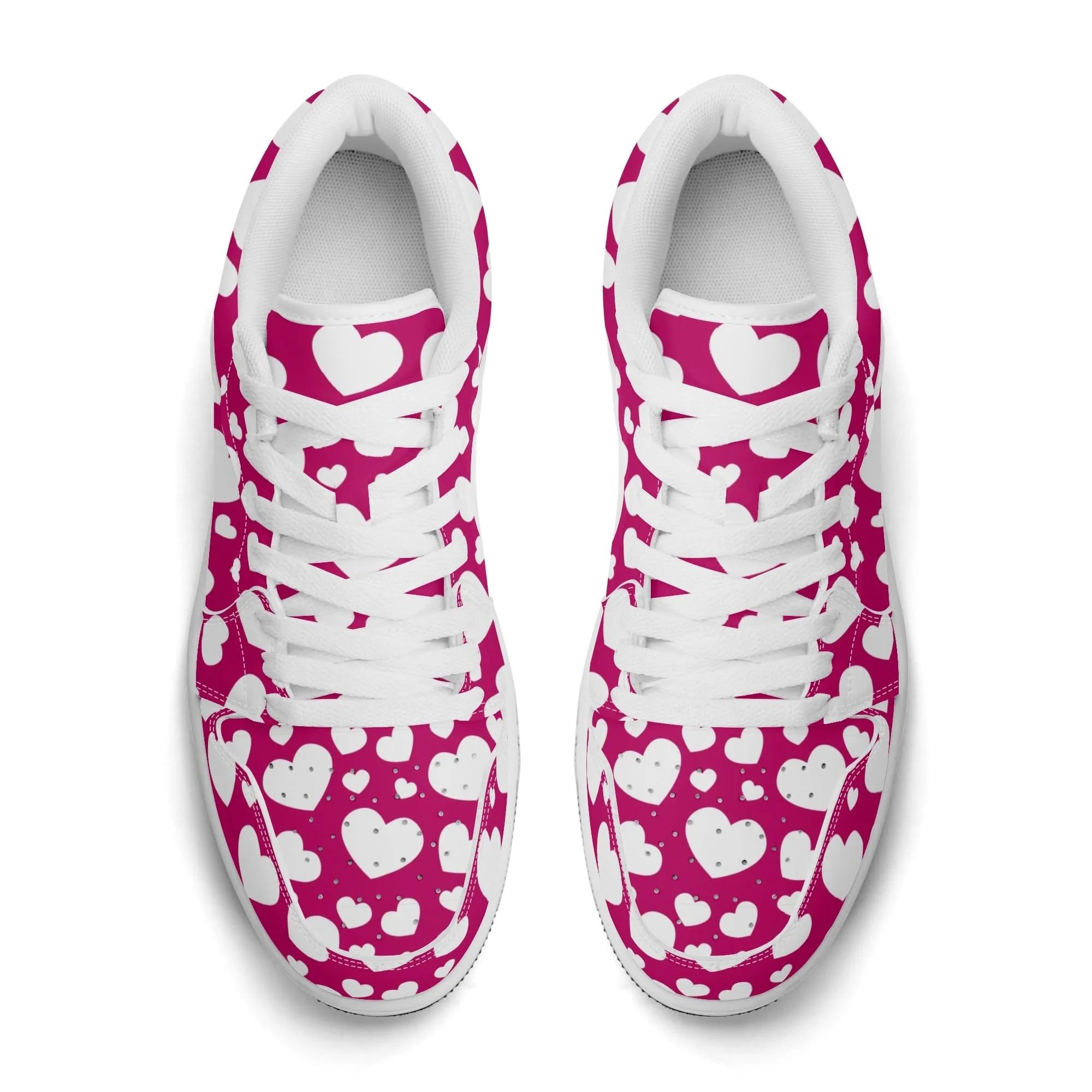 White Hearts Low Top Leder Sneaker für Damen