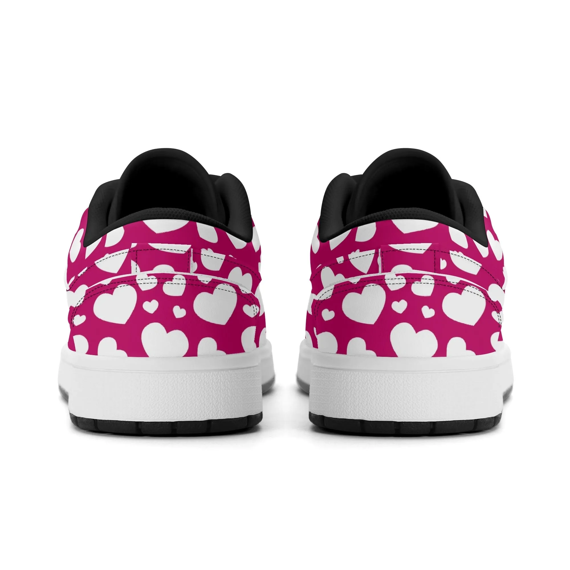 White Hearts Low Top Leder Sneaker für Damen