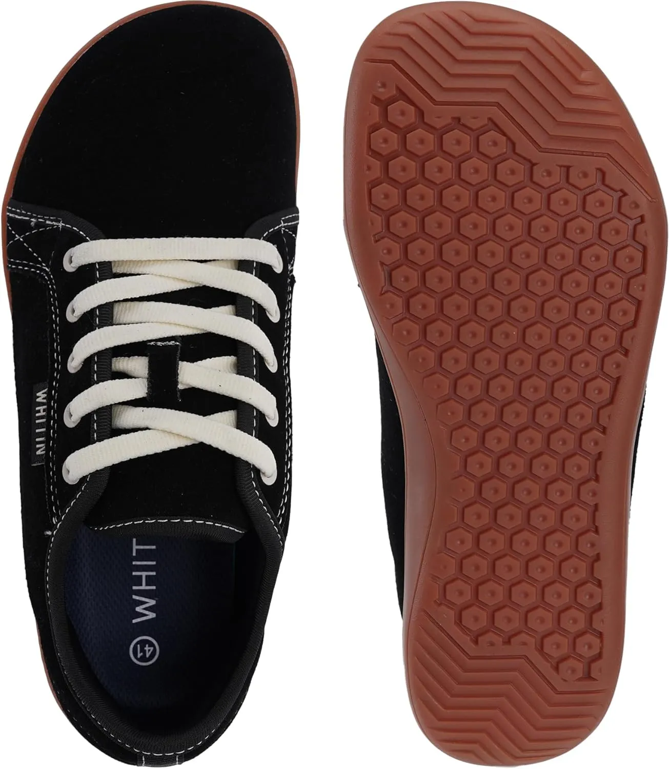 WHITIN Women's Genuine Leather Wide Barefoot Shoes | Footloose Minimalist Style | Zero Drop & Flat