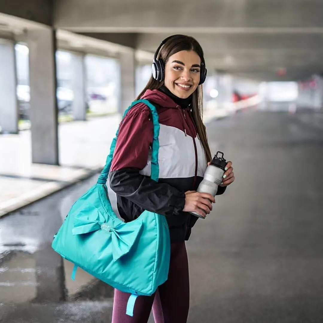 WOLT Gym Bag For Women, Yoga Mat Bag with Shoes Compartment, Wet Pocket and Water Bottle Pocket