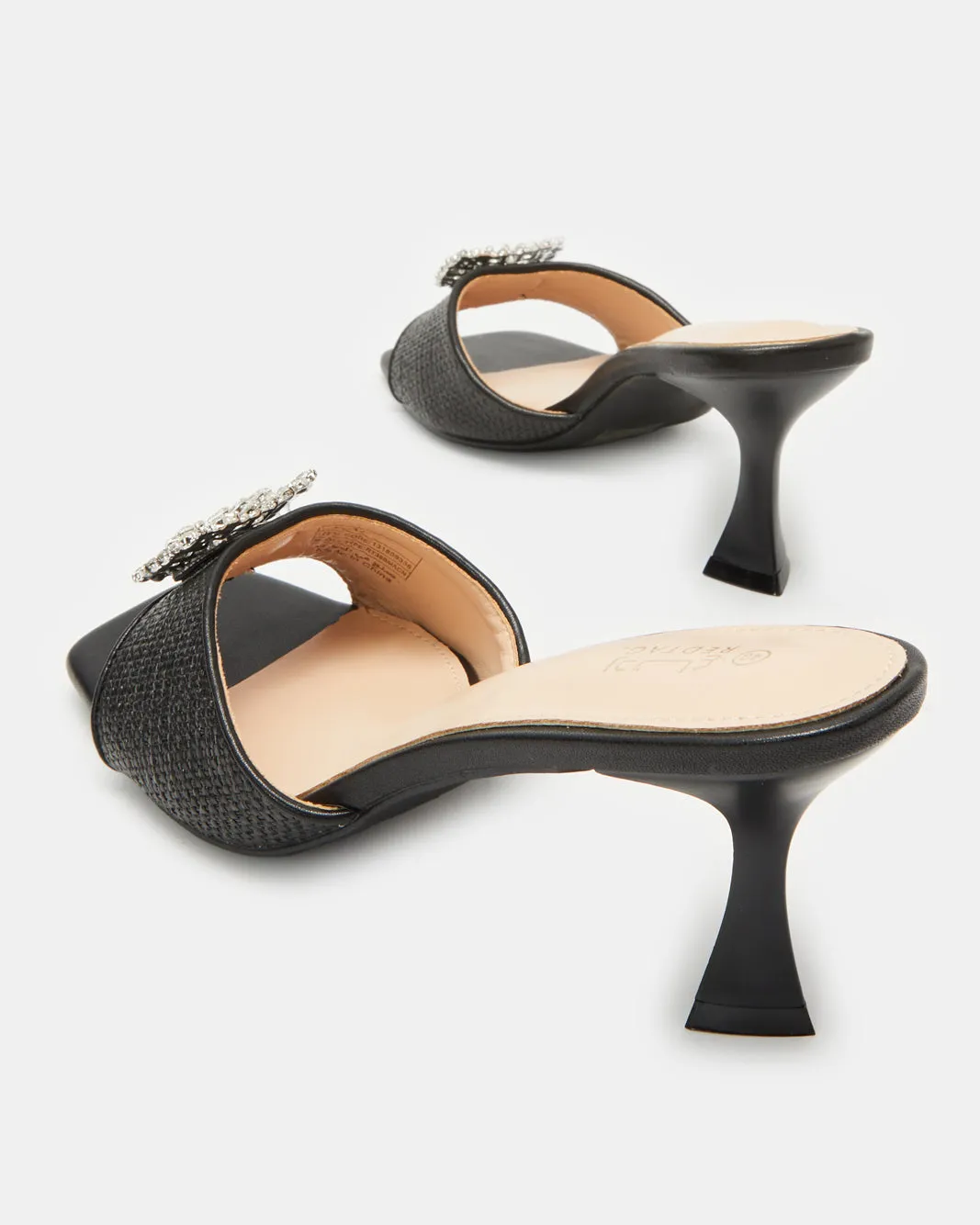 Women Black Embellished Mule