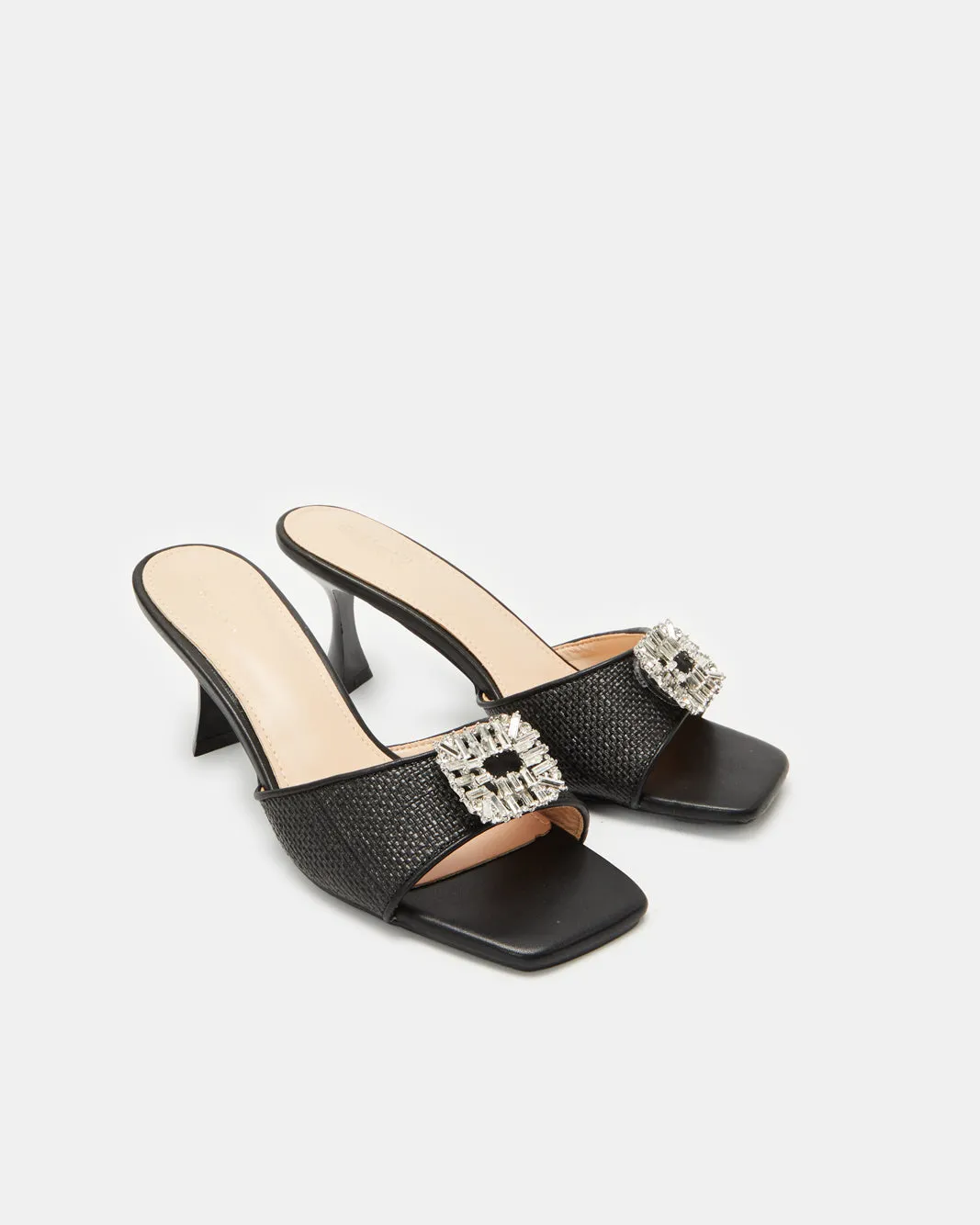 Women Black Embellished Mule