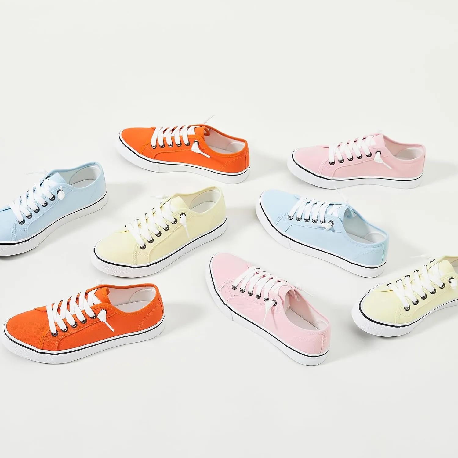Women Canvas Sneaker Slip On Non Slip Casual Shoes Lace Up Canvas Low Top White Shoes Loafers for Women Fashion Black Sneaker