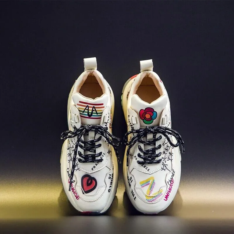 women nevada graffiti sneaker – chunky, stylish and premium comfort | nevada™