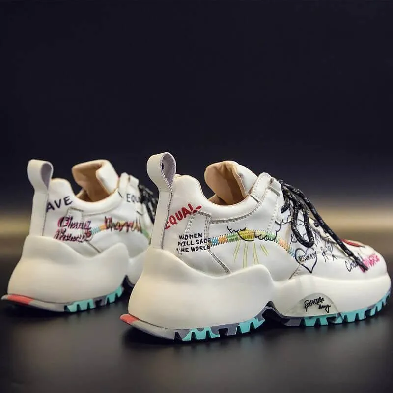 women nevada graffiti sneaker – chunky, stylish and premium comfort | nevada™