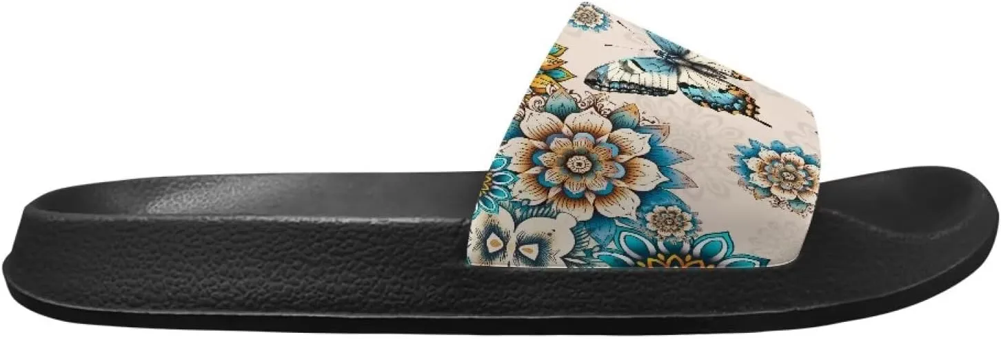 Women Slide Sandals Summer Beach Sandals Soft Lightweight Shower Shoes Casual Non Slip Slide Sandal Shower Shoes