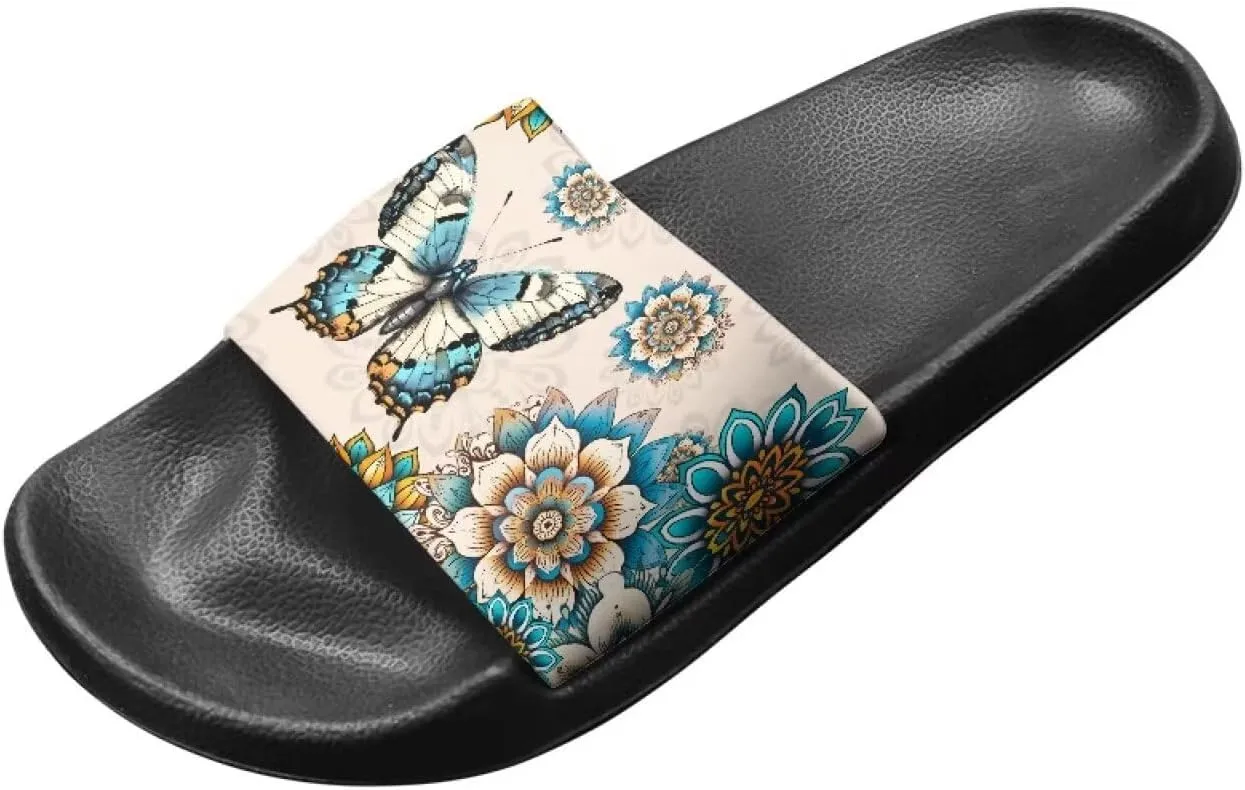 Women Slide Sandals Summer Beach Sandals Soft Lightweight Shower Shoes Casual Non Slip Slide Sandal Shower Shoes